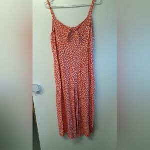 Old Navy red floral jumpsuit - size large
